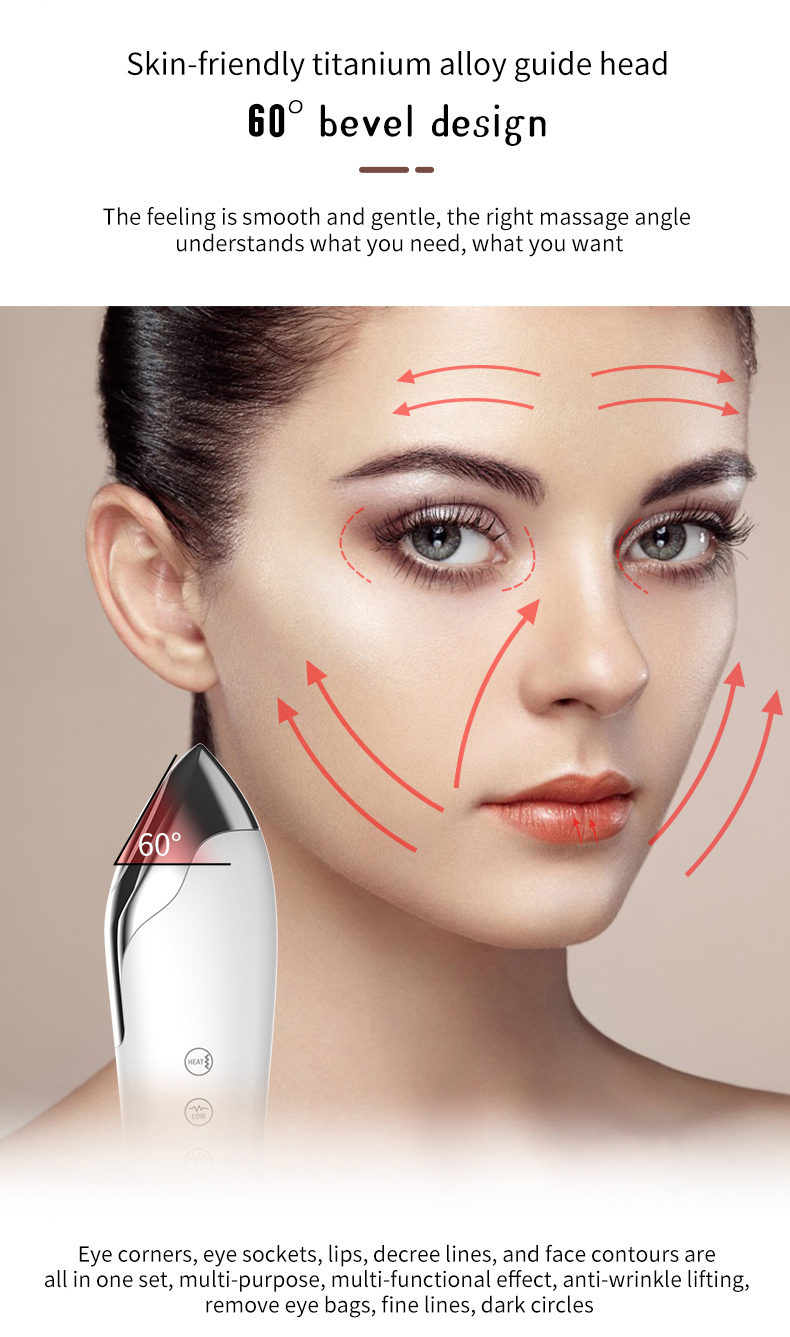 جهاز تدليك العين المحمول بالاهتزاز المريح مع موسيقى قابلة لإعادة الشحن