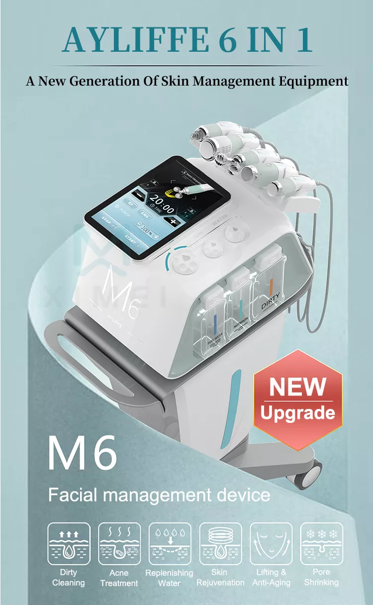 جهاز هيدرو ديرمابرازيون لتنظيف الوجه بالتفريغ الهوائي جت بيل أكوا 6 في 1 لصالونات التجميل