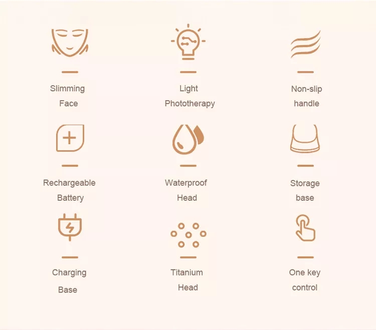 جهاز العناية بالبشرة لرفع وشد الوجه بالفوتون للعناية بالبشرة باستخدام تقنية LED