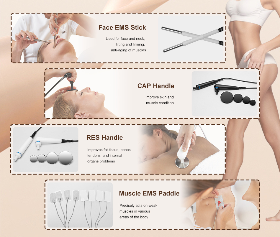 جهاز علاج تيكار إنديبا 448 كيلوهرتز لتخفيف الألم، جهاز تحفيز العضلات بالراديو تردد إنديبا لتنسيق الجسم وآلة العلاج الطبيعي