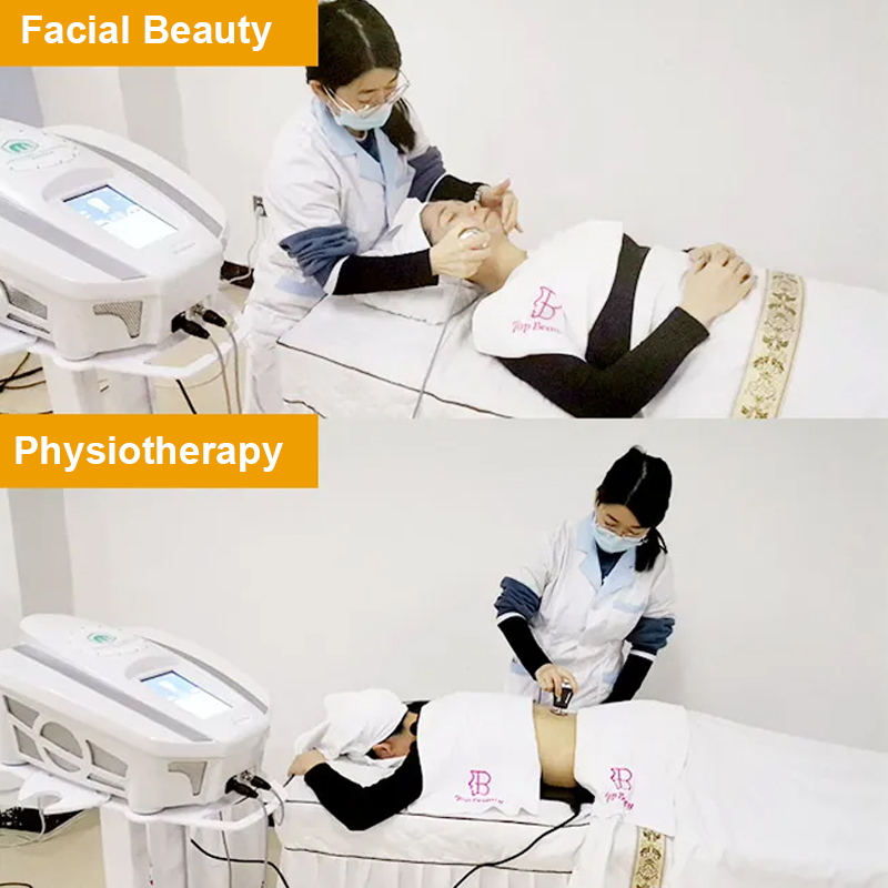 جهاز تجميل RF 2 في 1 جهاز EMS للعناية بالبشرة ومكافحة الشيخوخة جهاز رفع الوجه وإزالة التجاعيد جهاز علاج بالموجات فوق الصوتية EMS