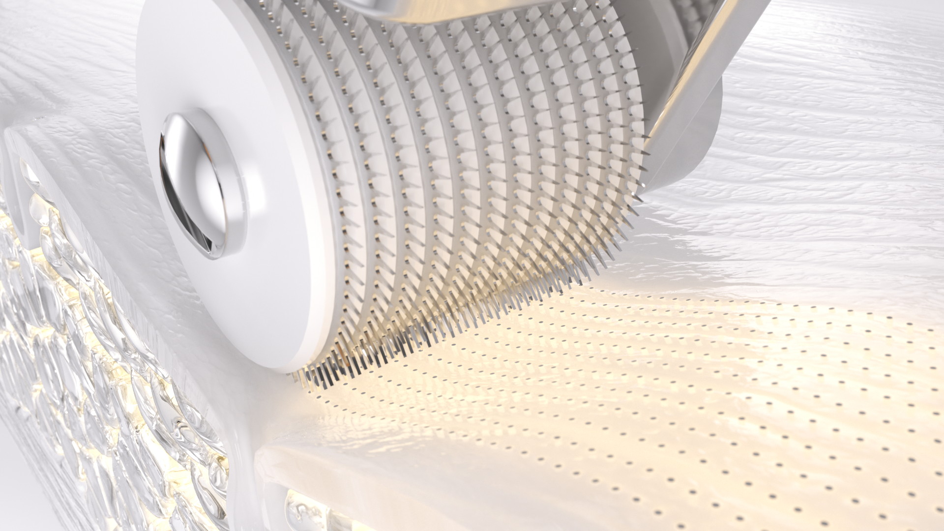 الخطوة الثانية ثقب البشرة