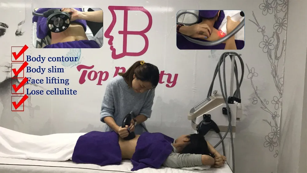 تشكيل الجسم بجهاز EMS 4 في 1 مع أسطوانة تفريغ و RF