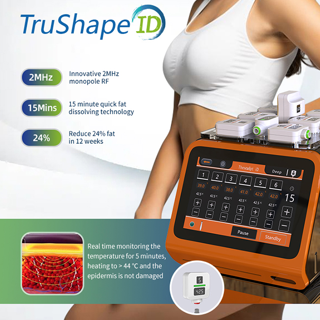 آلة Trushape ID للعلاج بالتحفيز الكهربائي للعضلات ونحت الجسم Emslim