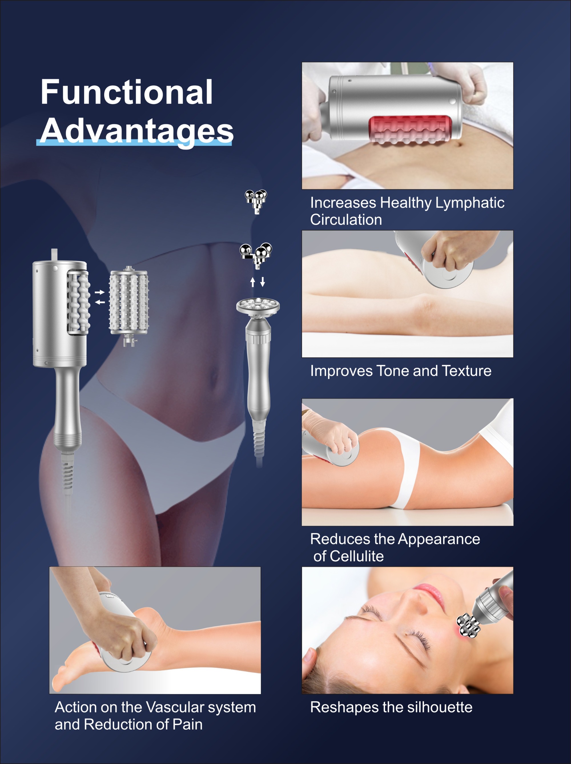جهاز تدليك بكرات الجسم اندوسفيرز لتقليل السيلوليت