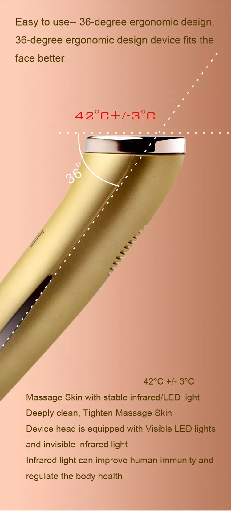 جهاز العناية بالبشرة لرفع وشد الوجه بالفوتون للعناية بالبشرة باستخدام تقنية LED