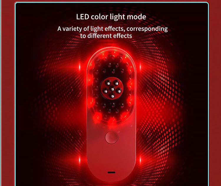 فرشاة شعر كهربائية صغيرة محمولة أيونية مضادة للكهرباء الساكنة تدليك لفروة الرأس مشط علاج تساقط الشعر العناية