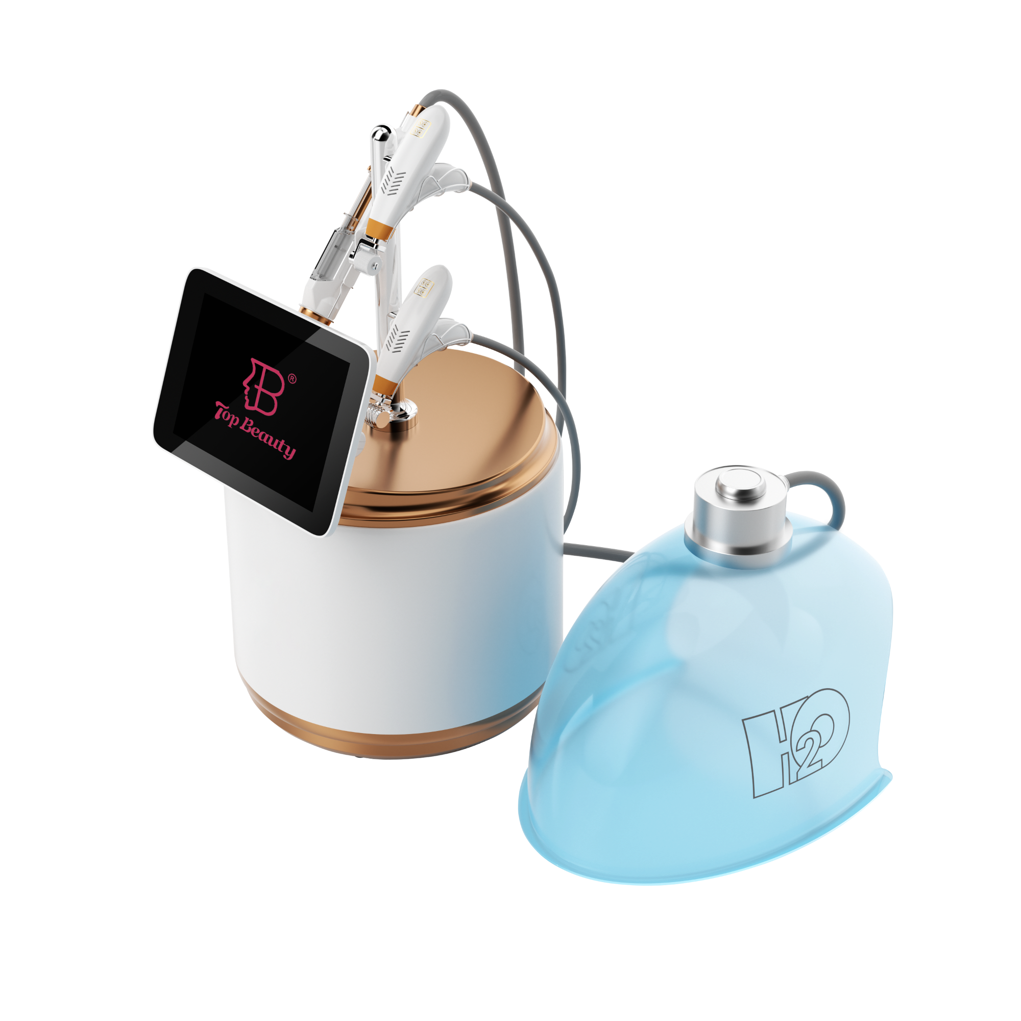 مُصنّع محترف قناع علاج الوجه بالأكسجين الكوري 1:1 قبة O2Toderm رذاذ أكسجين جهاز تقشير بالأكسجين الوجهي