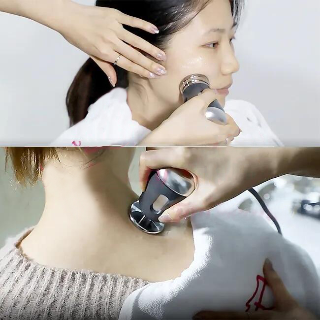 جهاز تجميل RF 2 في 1 جهاز EMS للعناية بالبشرة ومكافحة الشيخوخة جهاز رفع الوجه وإزالة التجاعيد جهاز علاج بالموجات فوق الصوتية EMS