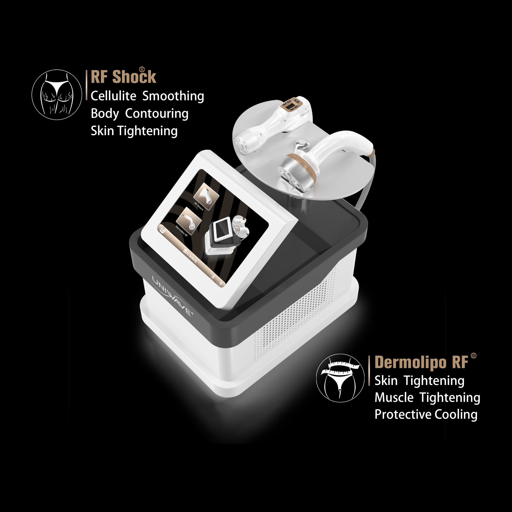 آلة علاج بالصدمات الموجية RF smas 2 في 1 لعلاج السيلوليت