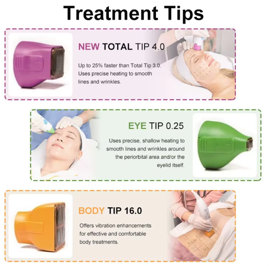 آلة شد الوجه والجسم هيفو 7D RF ذات الوظيفتين