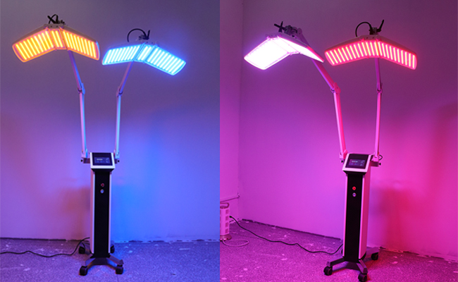 جهاز علاج الوجه بضوء LED ب7 ألوان للعناية بالبشرة والعلاج بالضوء الفوتونى المزدوج PDT