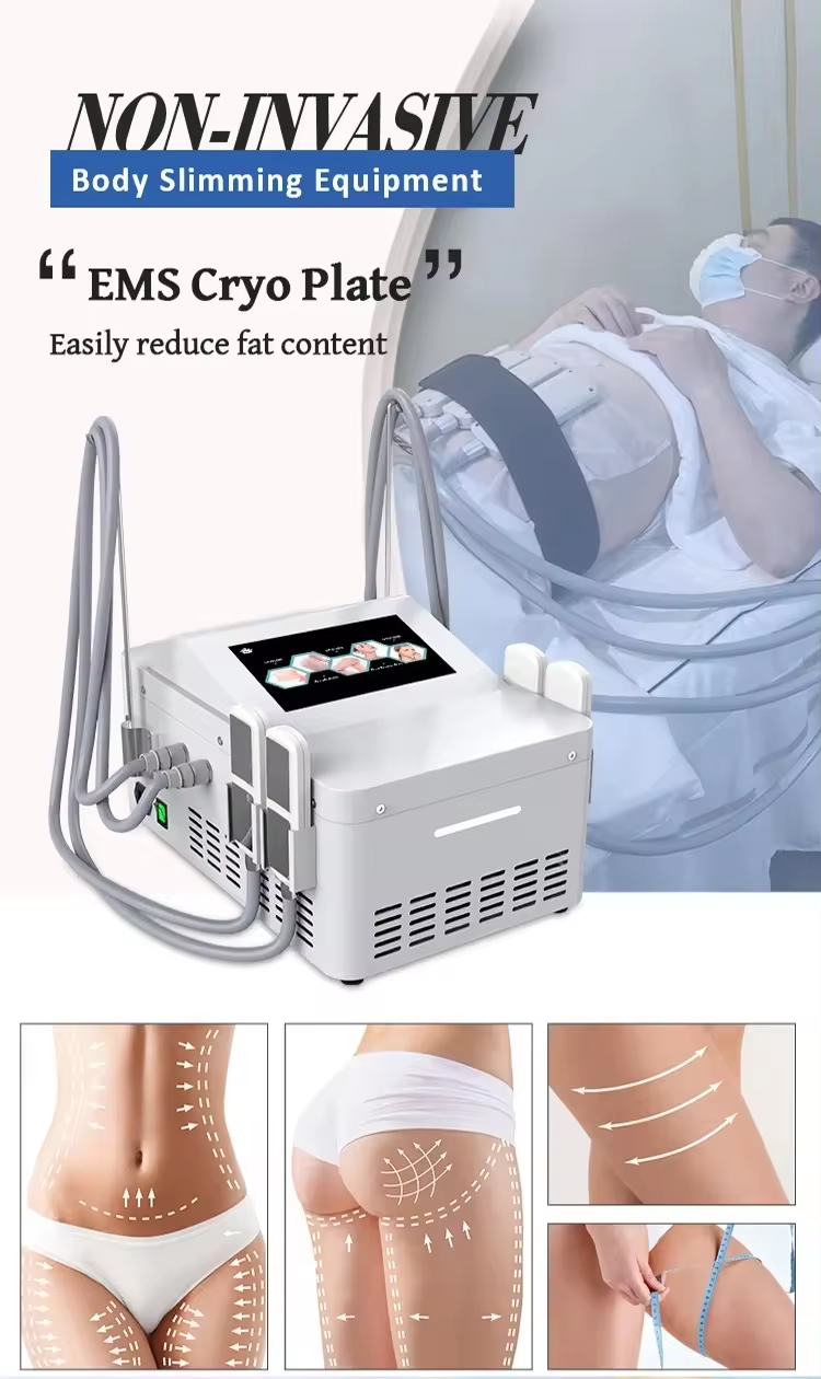 لوحات علاج بالتبريد Cryo Ems تحفيز العضلات الإلكترونية آلة نحت وتنحيف الجسم