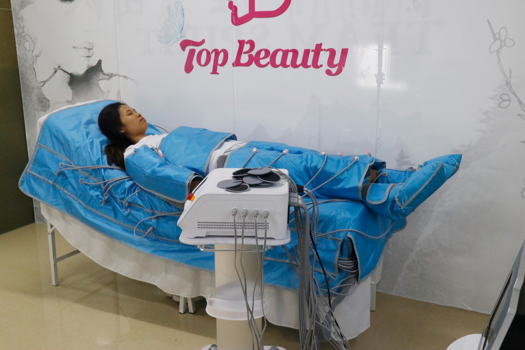 Professional 3 in 1 infrared pressotherapy EMS lymphatic drainage machine with blanket