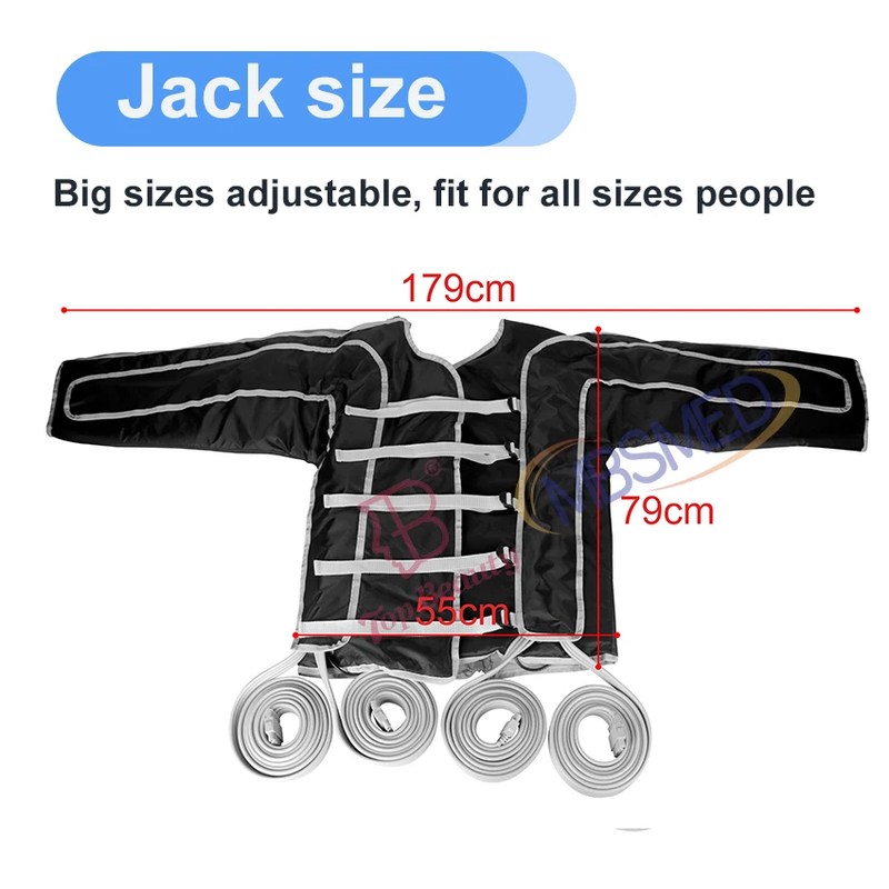 آلة تصريف اللمفاوية بالضغط مع 24 كيس هواء 2 في 1
