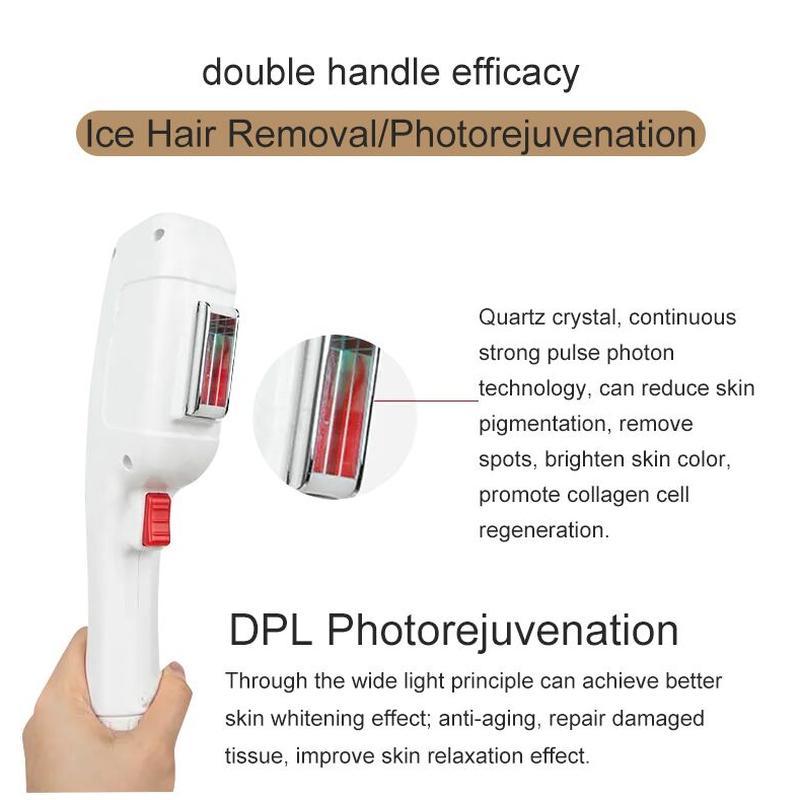 آلة إزالة الشعر بالليزر ثنائي القطب DPL فوتون تجديد شباب الجلد ورفع وعلاج التجاعيد وآلة تجميل