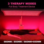 علاج بالضوء الأحمر بالأشعة تحت الحمراء للجسم كامل 660nm 850nm لوحة علاج بالضوء الأحمر مع حامل