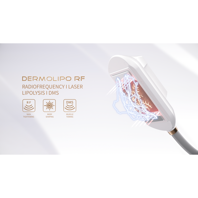 وسائد ساخنة مبردة آلة تقليل الدهون DMS بالليزر بتردد الراديو