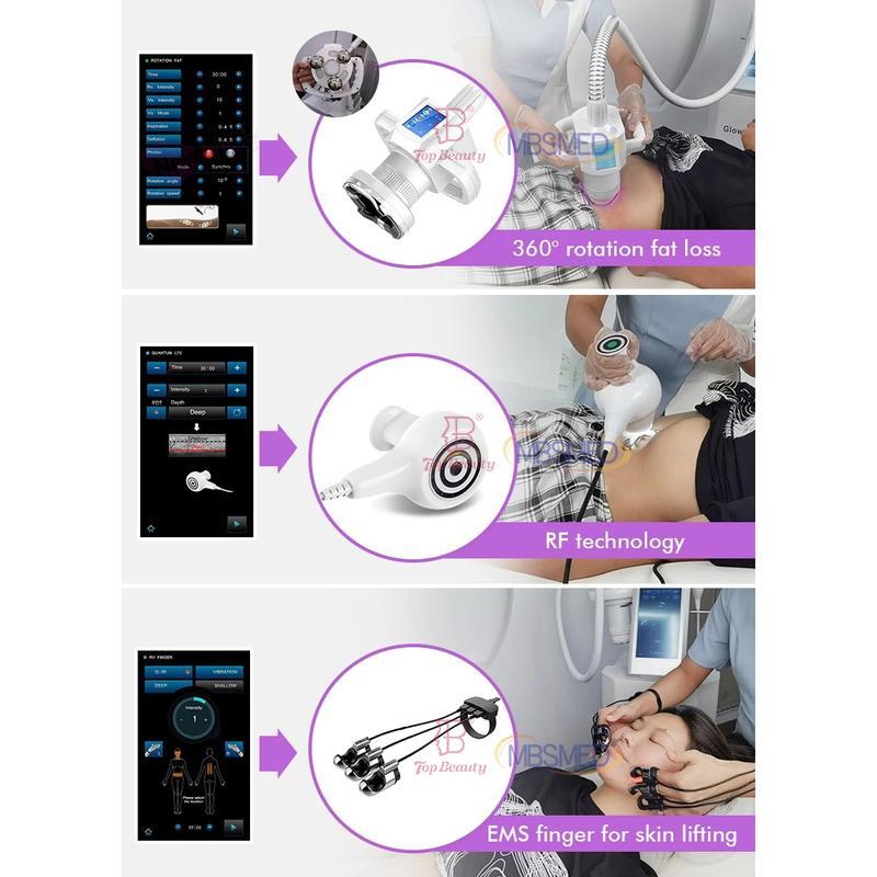 جهاز تدليك الجسم RF بكرة تفريغ 360 درجة