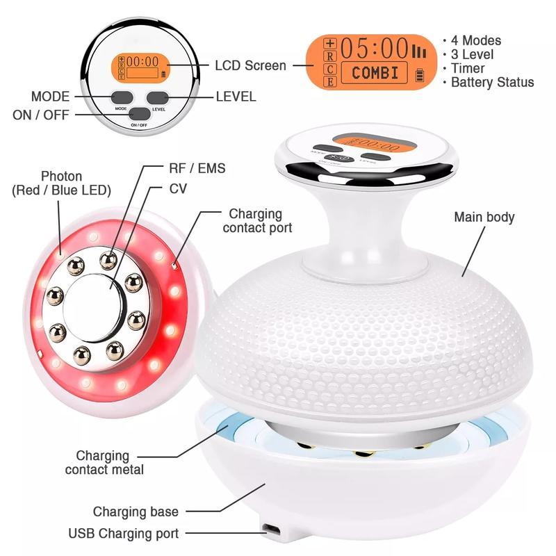 آلة فقدان الوزن RF للاستخدام المنزلي آلة نحت الجسم المحمولة EMS LED Photon Beauty Salon Equipment