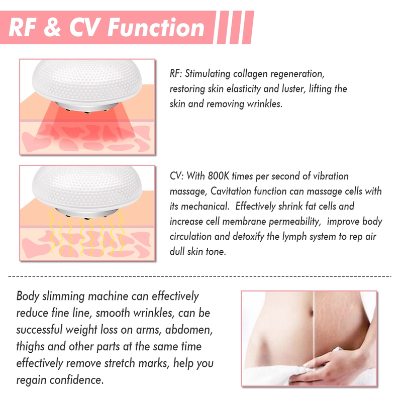 آلة فقدان الوزن RF للاستخدام المنزلي آلة نحت الجسم المحمولة EMS LED Photon Beauty Salon Equipment