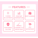 فرشاة وجه سيليكون لتنظيف وتدليك الوجه مع إضاءة LED لأحدث المنتجات