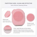 فرشاة وجه سيليكون لتنظيف وتدليك الوجه مع إضاءة LED لأحدث المنتجات