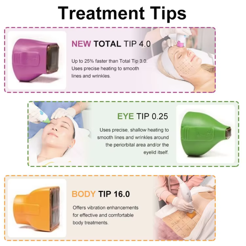 آلة شد الوجه والجسم هيفو 7D RF ذات الوظيفتين