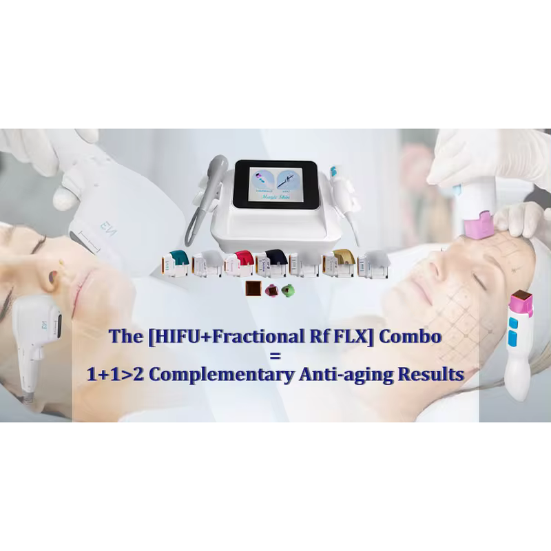 آلة شد الوجه والجسم هيفو 7D RF ذات الوظيفتين