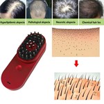 فرشاة شعر كهربائية صغيرة محمولة أيونية مضادة للكهرباء الساكنة تدليك لفروة الرأس مشط علاج تساقط الشعر العناية