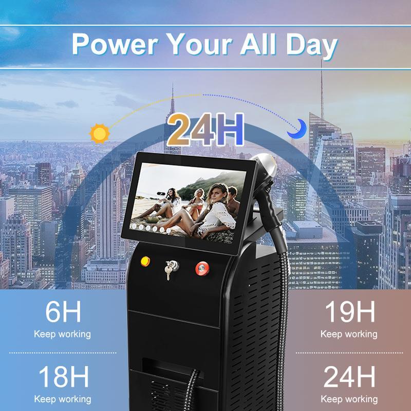 آلة إزالة الشعر بالليزر ثنائي 808 نانومتر الاحترافية