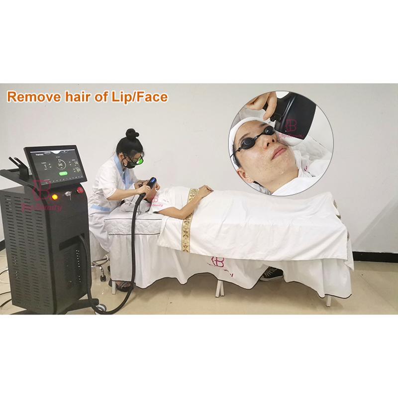 آلة إزالة الشعر بالليزر ثنائي 808 نانومتر الاحترافية