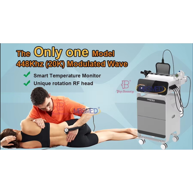 جهاز 448khz Tecar Indiba للعلاج الطبيعي cet ret rf علاج تخفيف الآلام دوران آلة الأسطوانة