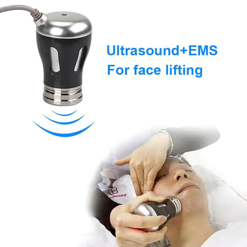جهاز تجميل RF 2 في 1 جهاز EMS للعناية بالبشرة ومكافحة الشيخوخة جهاز رفع الوجه وإزالة التجاعيد جهاز علاج بالموجات فوق الصوتية EMS