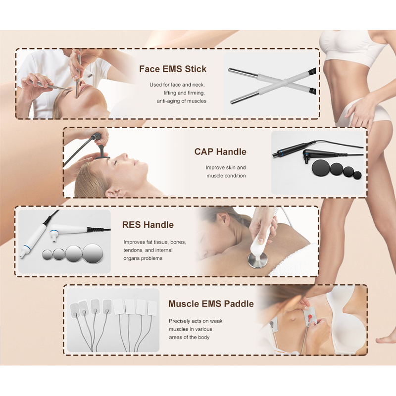 جهاز علاج تيكار إنديبا 448 كيلوهرتز لتخفيف الألم، جهاز تحفيز العضلات بالراديو تردد إنديبا لتنسيق الجسم وآلة العلاج الطبيعي