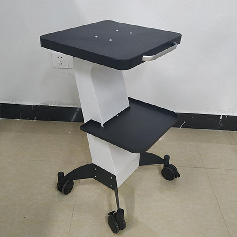 حامل عربة صالون أبيض من الألومنيوم لجهاز التجميل بالتجويف مجمعة عربة SPA