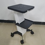 حامل عربة صالون أبيض من الألومنيوم لجهاز التجميل بالتجويف مجمعة عربة SPA