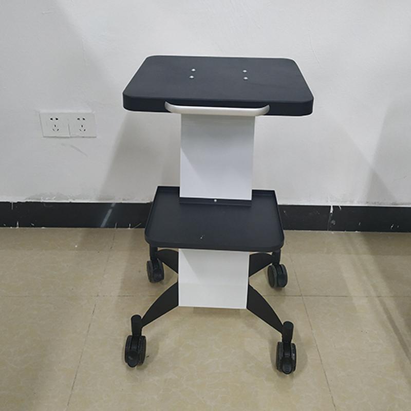 حامل عربة صالون أبيض من الألومنيوم لجهاز التجميل بالتجويف مجمعة عربة SPA